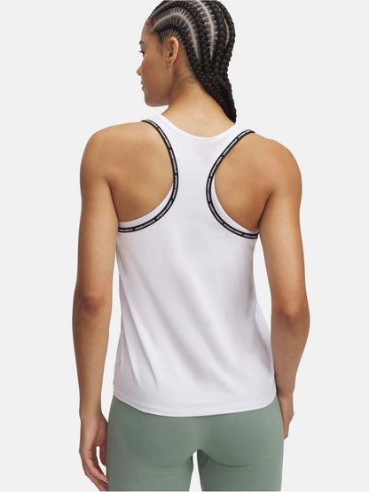 Under Armour Tech Knockout, canotta sportiva donna bianca