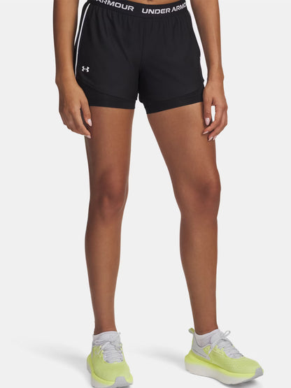 Under Armour Tech Play Up, shorts 2-in-1 donna neri da training