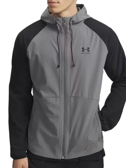 Under Armour Vibe Woven, giubbotto sportivo uomo grigio leggero