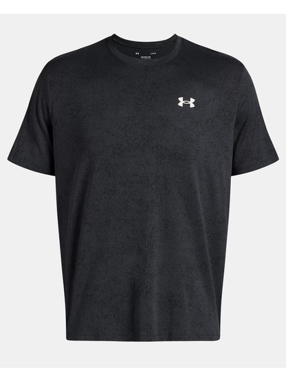 T-shirt UA Tech uomo in poliestere nera leggera e traspirante