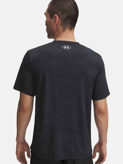 T-shirt UA Tech uomo in poliestere nera leggera e traspirante