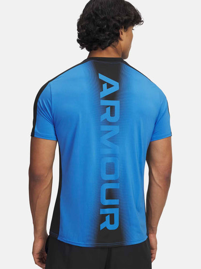 T-SHIRT HEATGEAR WORDMARK UNDER ARMOUR DA UOMO AVIO
