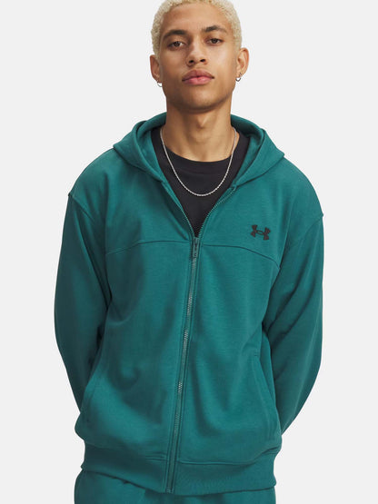 Under Armour Felpa Rival Lightweight con zip verde uomo sportiva