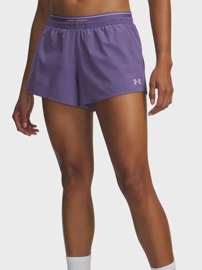 Under Armour Vanish Woven, shorts sportivi donna ultraleggeri viola