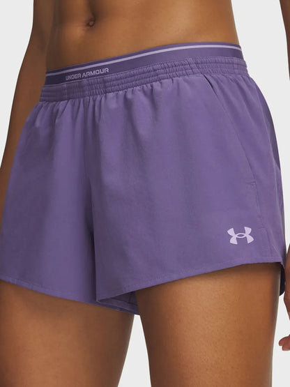 Under Armour Vanish Woven, shorts sportivi donna ultraleggeri viola