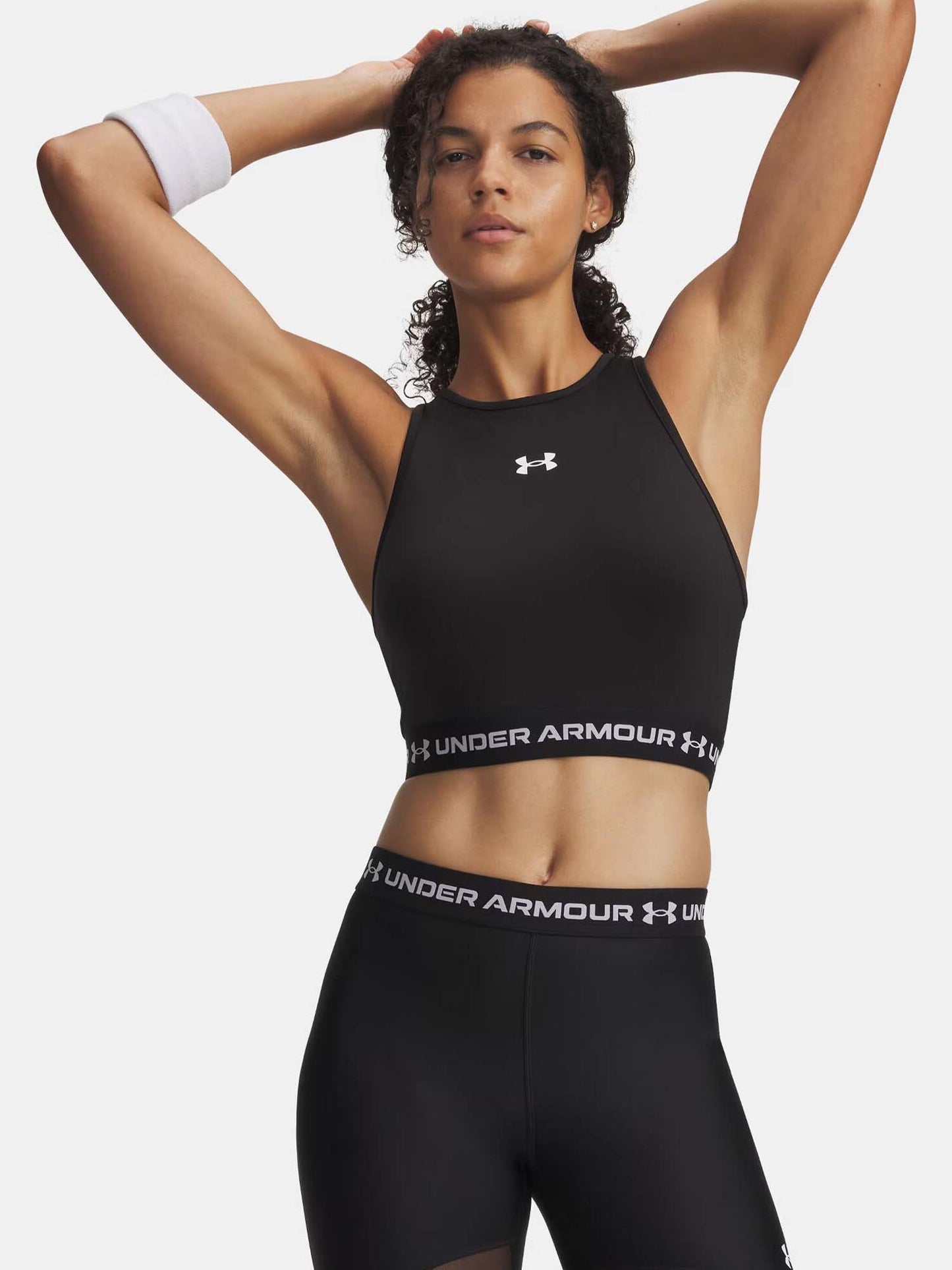 Canotta tecnica HeatGear Mesh donna sportiva nera Under Armour