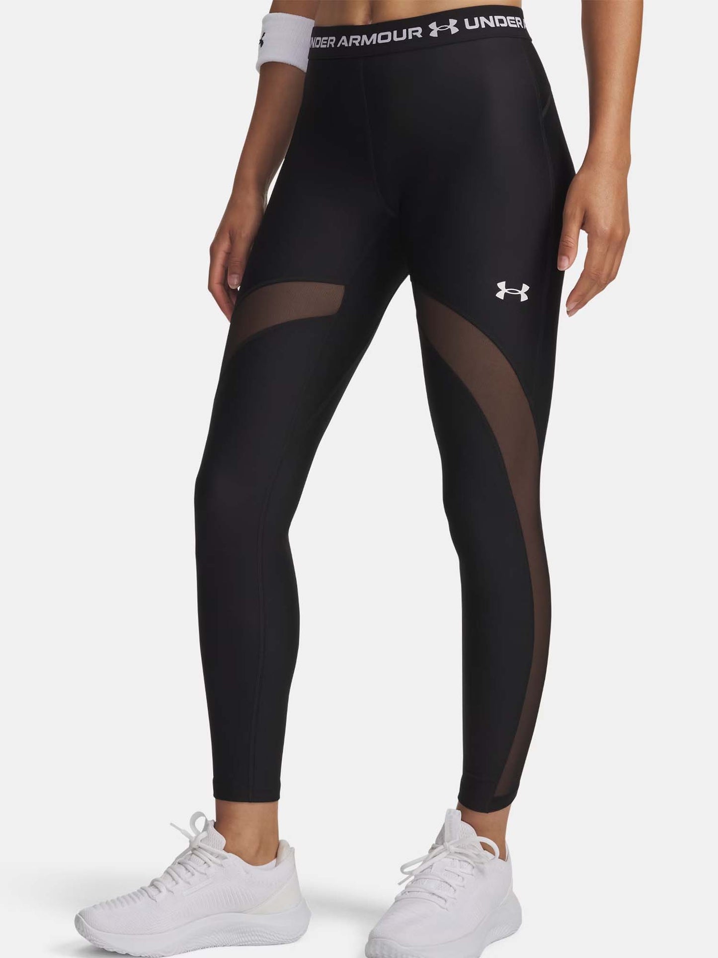 Leggings HeatGear Mesh di Under Armour donna neri per allenamento