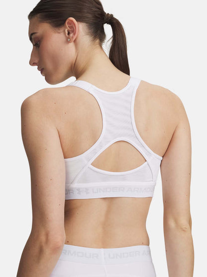 Under Armour HeatGear Crossback, canotta sportiva donna bianca