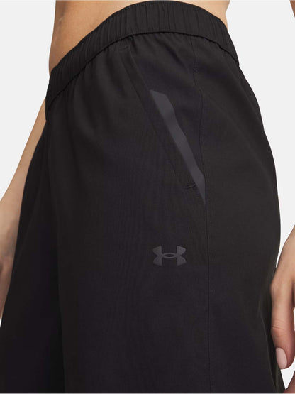 Pantaloni UA Unstoppable Woven donna neri dal taglio moderno