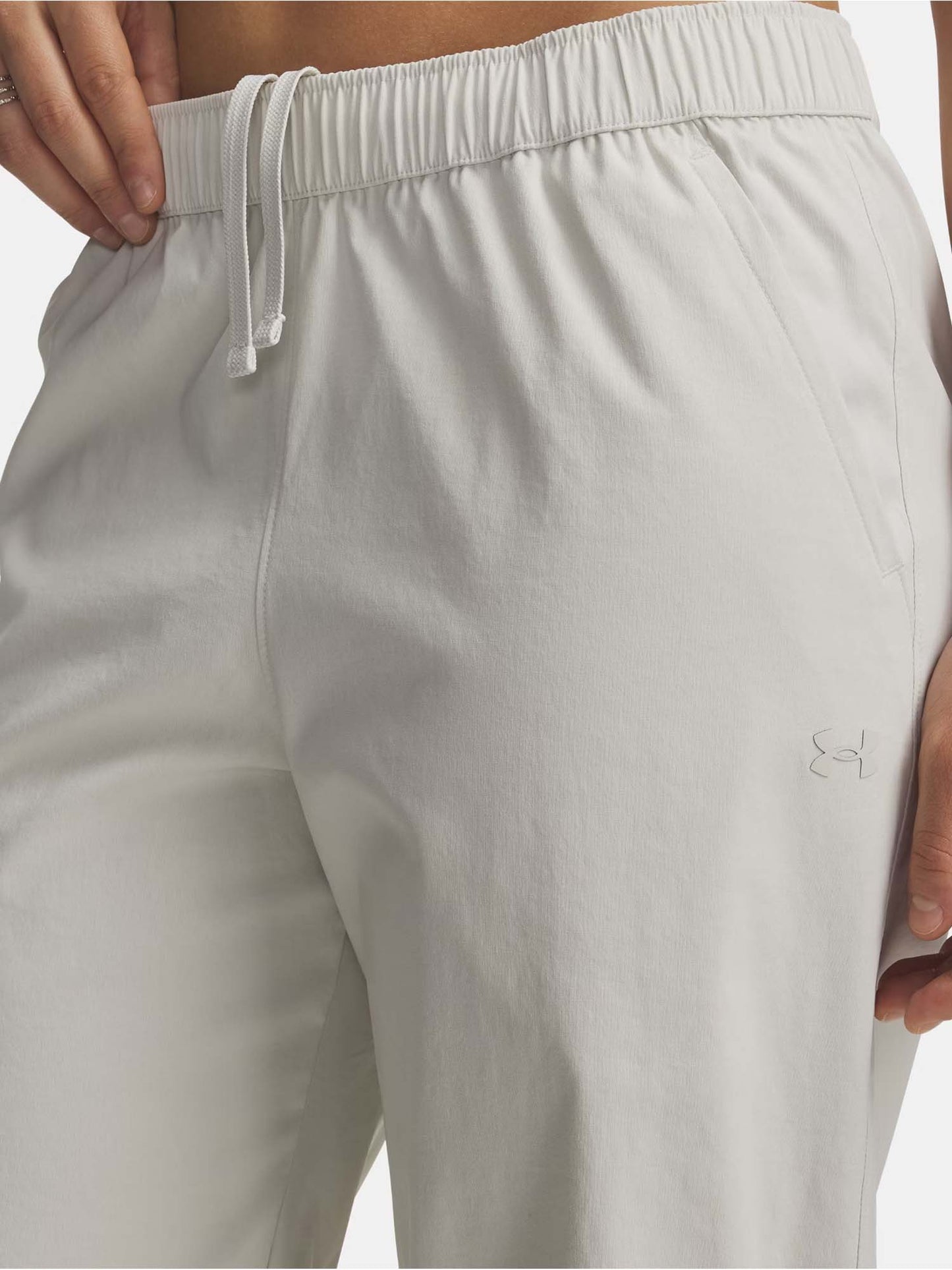 Under Armour Unstoppable Woven, pantaloni jogger sportivi donna bianchi