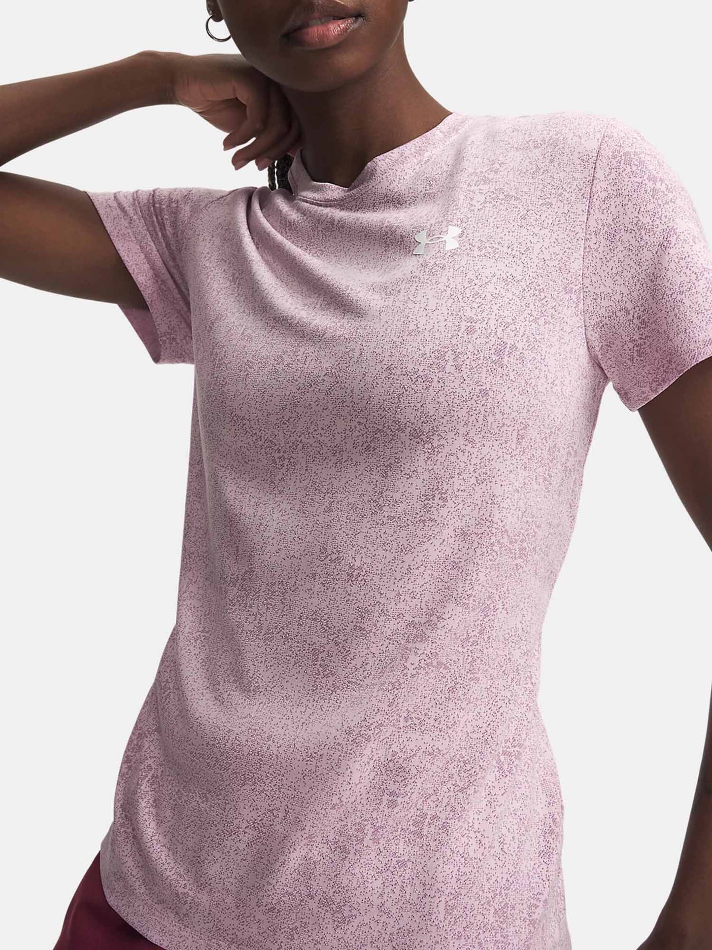 Under Armour Tech Pixelate, t-shirt da donna rosa