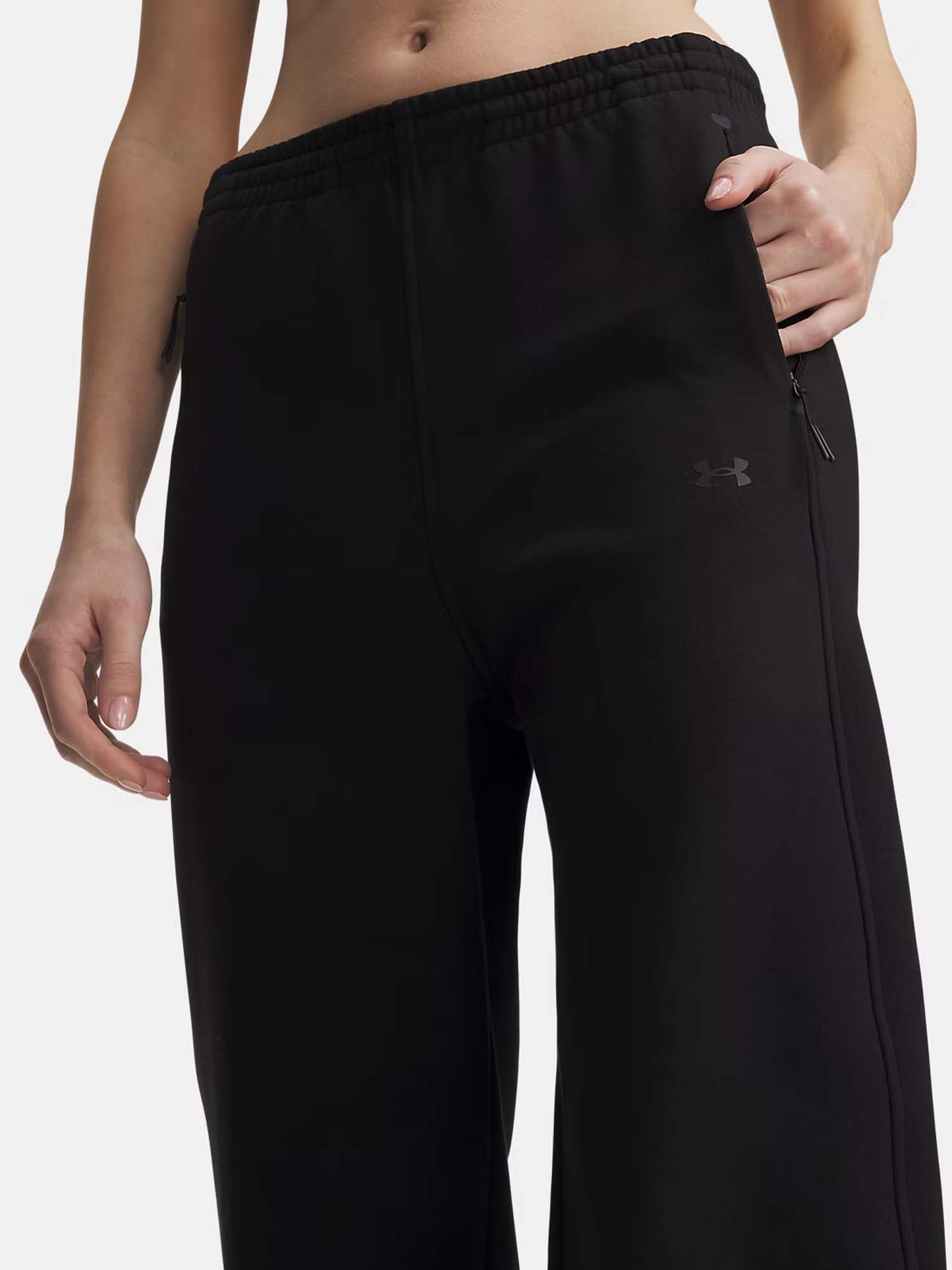 Under Armour Unstoppable Fleece Open, pantalone da donna nero