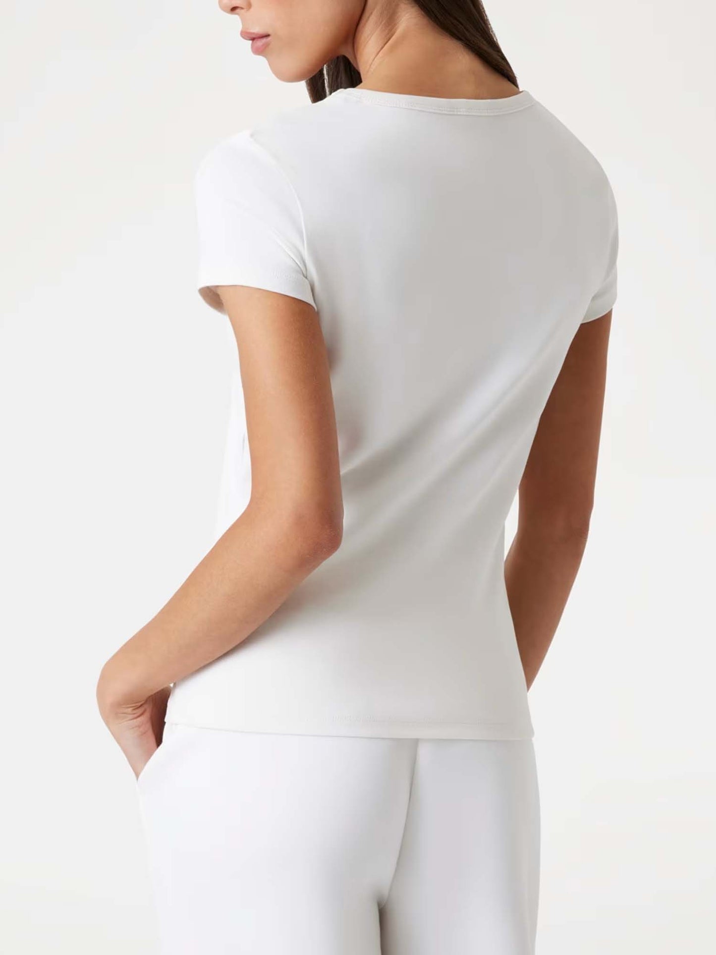 Guess Kiara, t-shirt maniche corte da donna panna