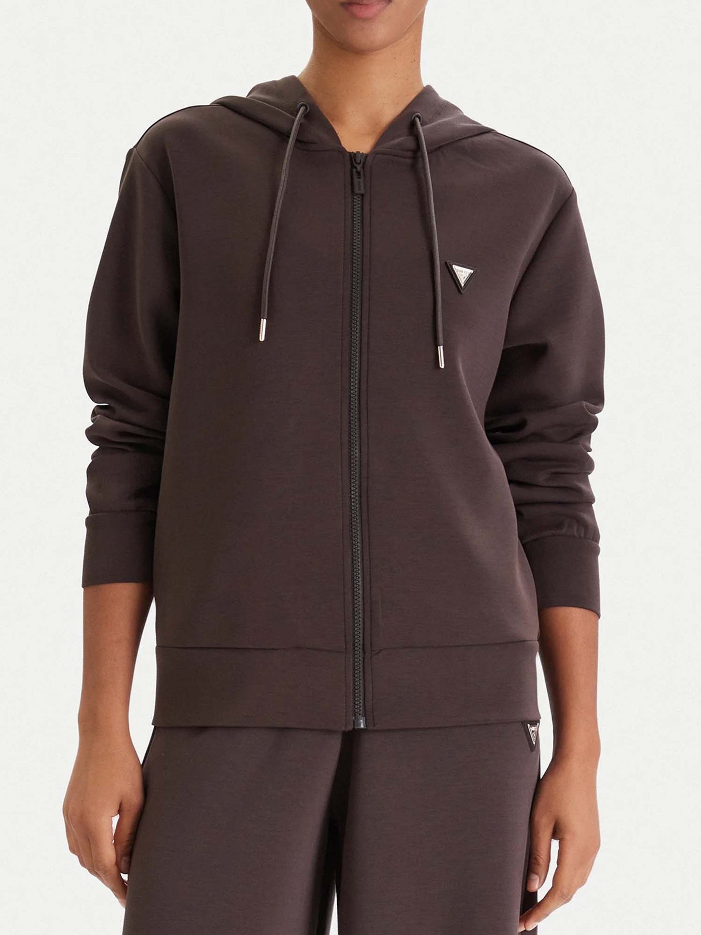 Guess Olympe Fullzip, felpa da Donna marrone