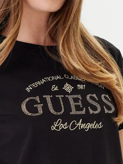 T-SHIRT MARINA GUESS DA DONNA NERO