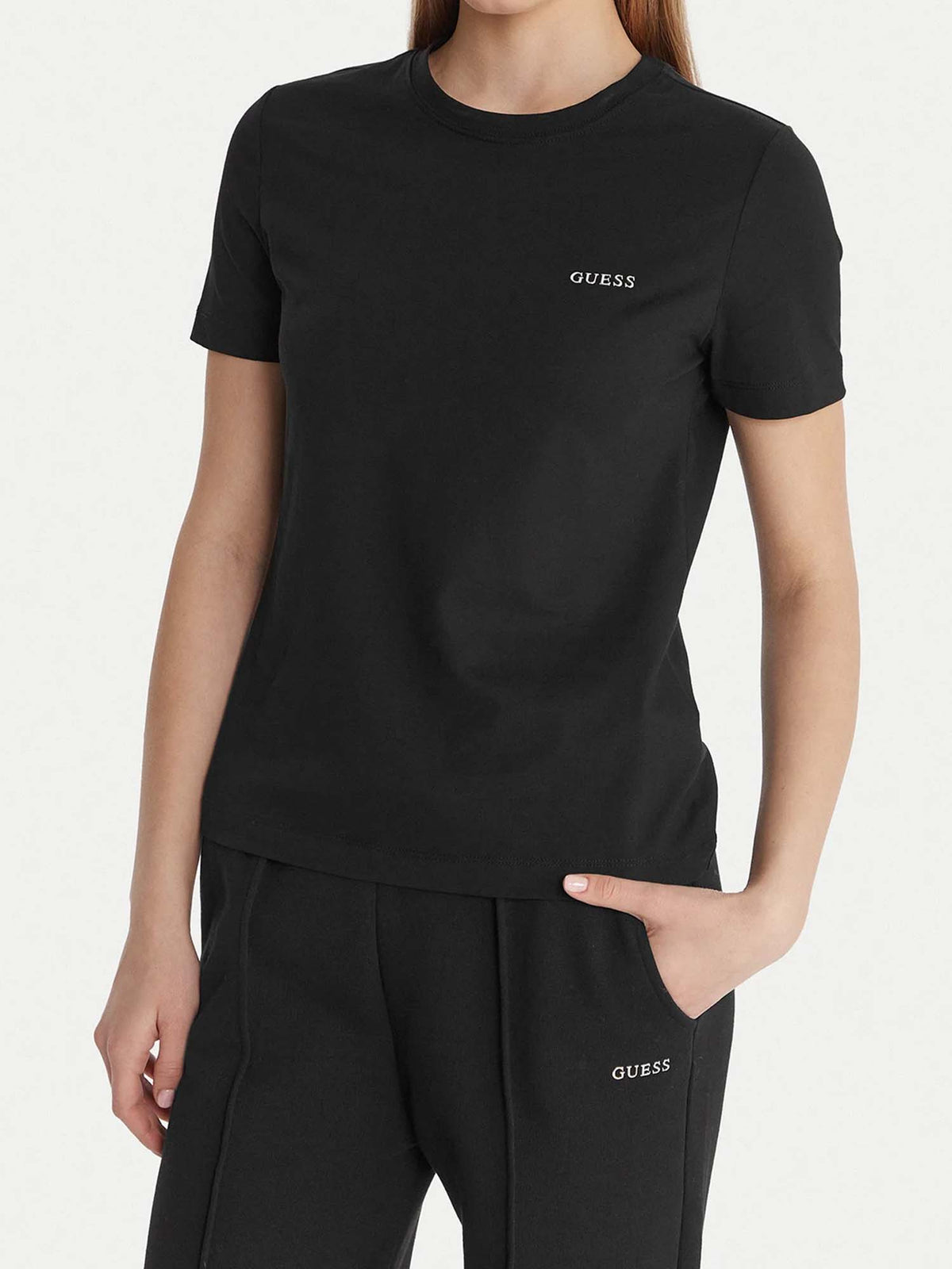 Guess tracey t-shirt da donna nero