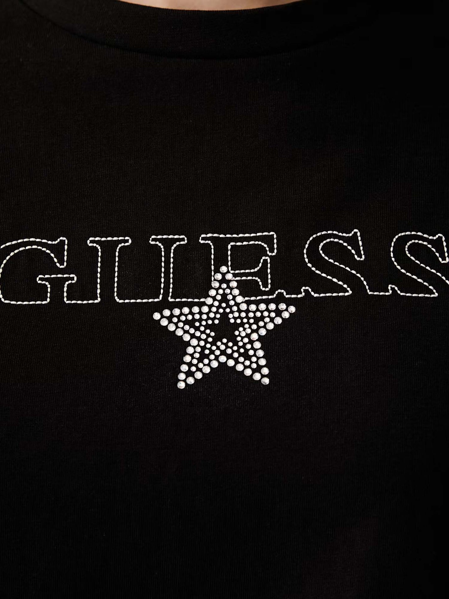 Guess Agena, t-shirt maniche corte da donna nera