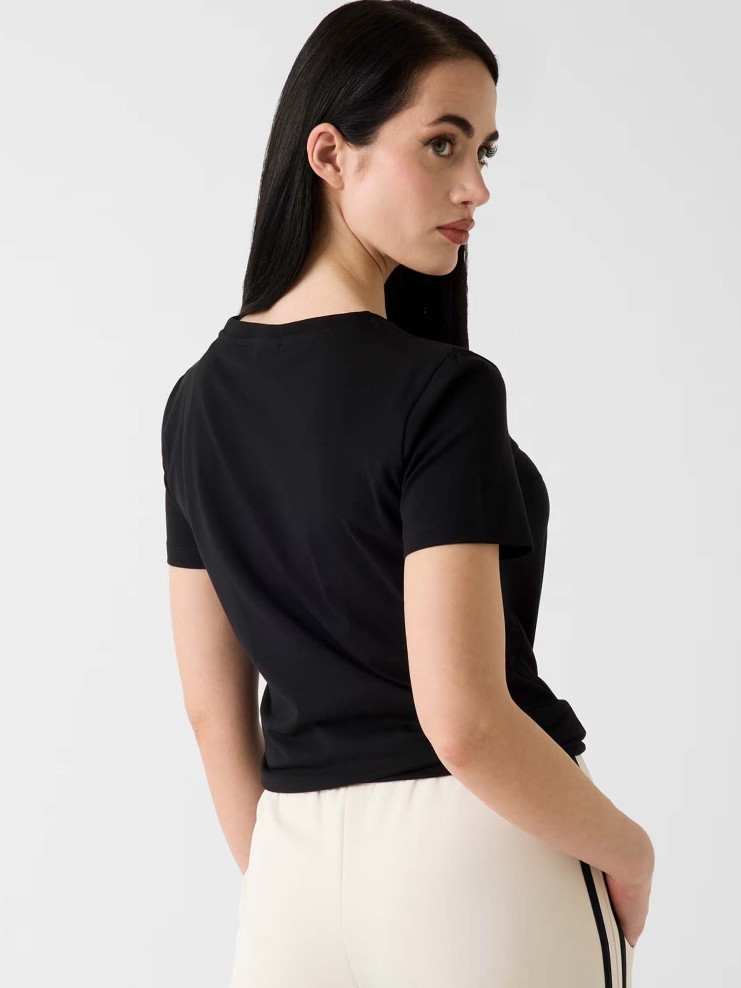 Guess Lunita, t-shirt maniche corte da donna nera