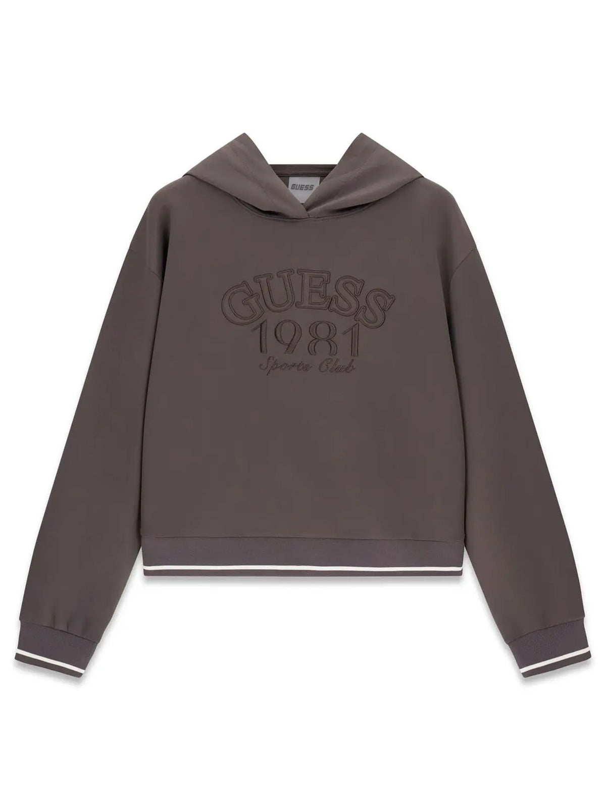 Guess hoshi hoodie felpa da donna marrone
