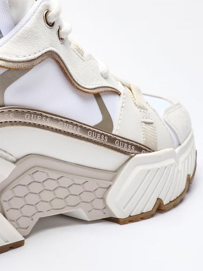Sneakers Guess Carlli 6 da donna dorate eleganti e casual