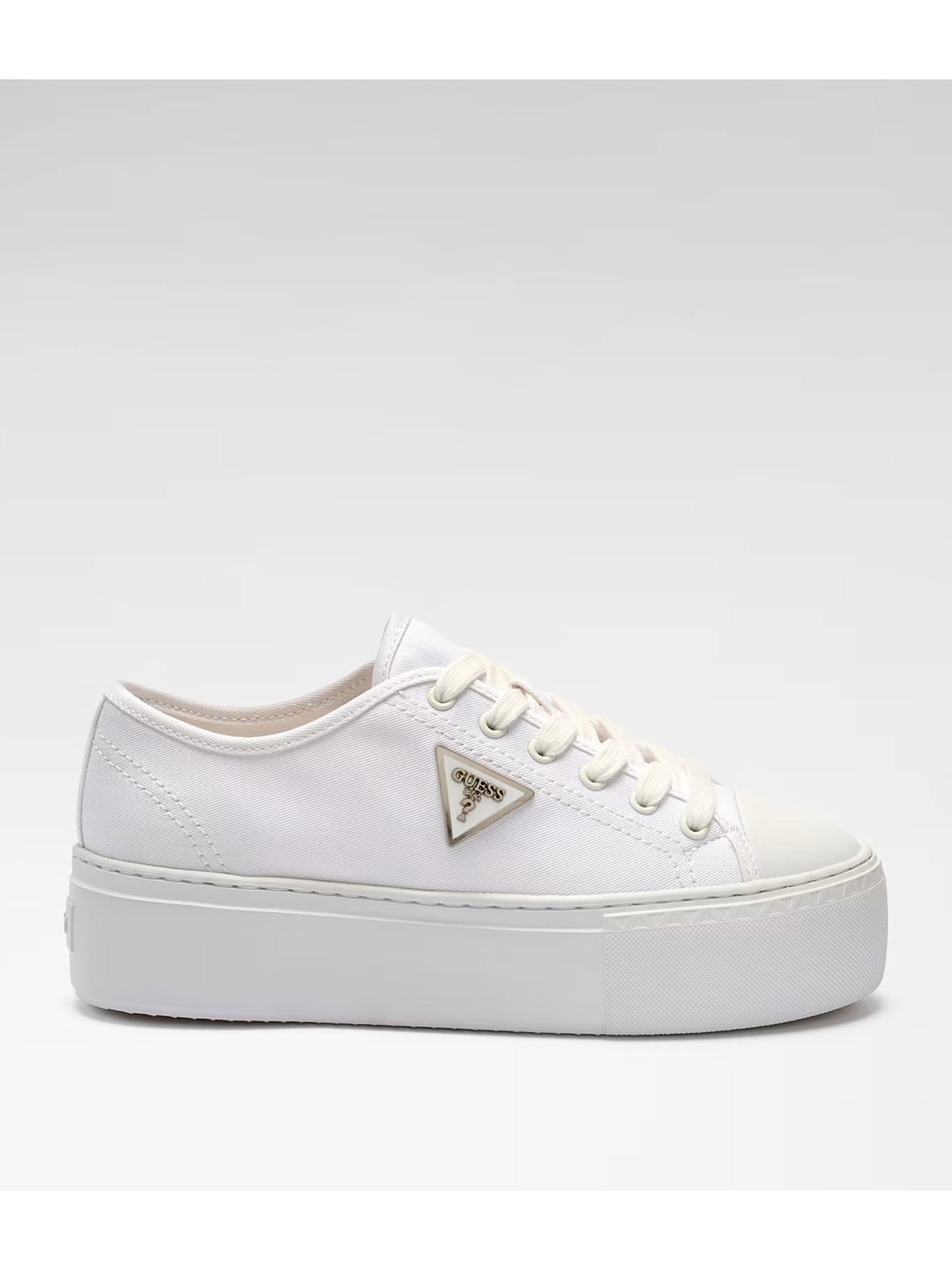 Sneakers bianche Guess Joezi da donna con suola platform