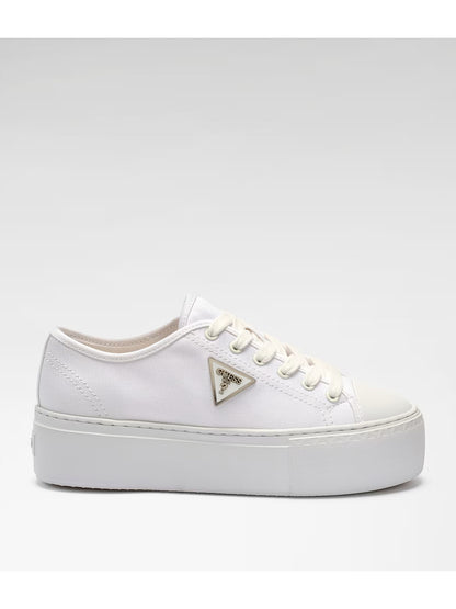 Sneakers bianche Guess Joezi da donna con suola platform
