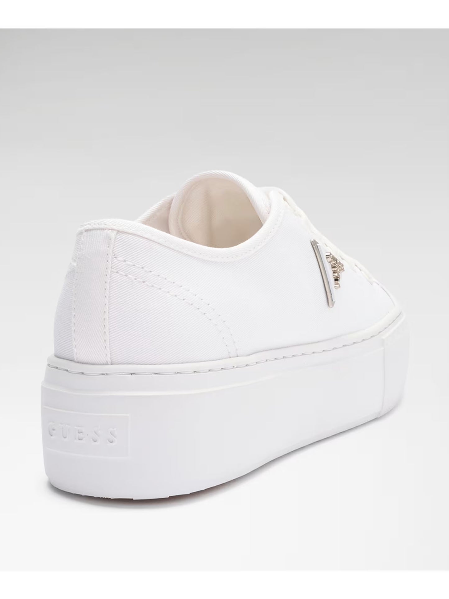 Sneakers bianche Guess Joezi da donna con suola platform