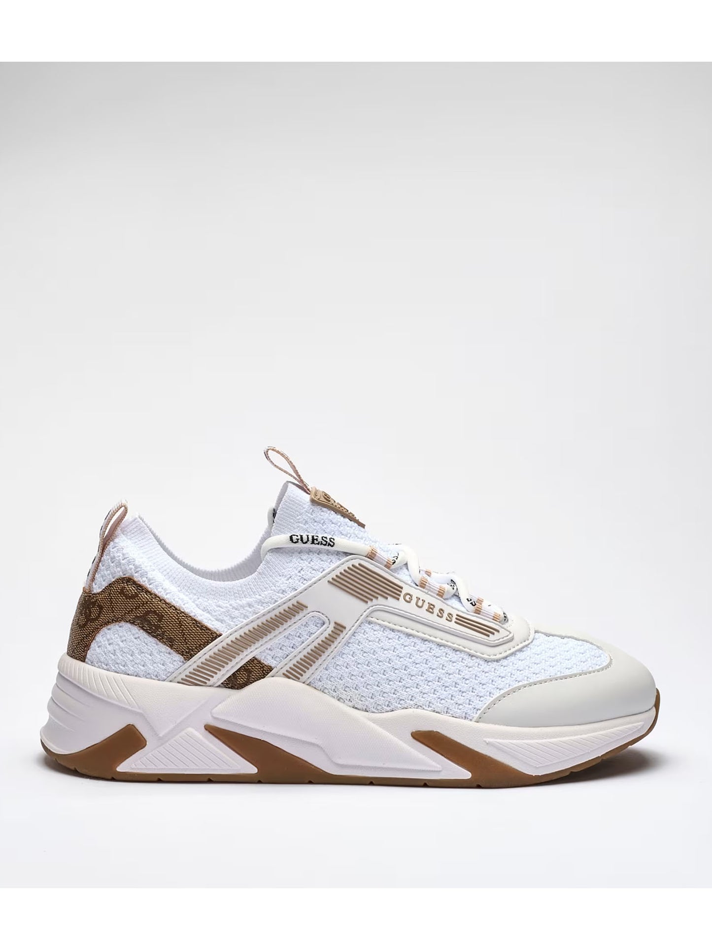 Sneakers bianche Guess Genga da donna in tessuto e sintetico