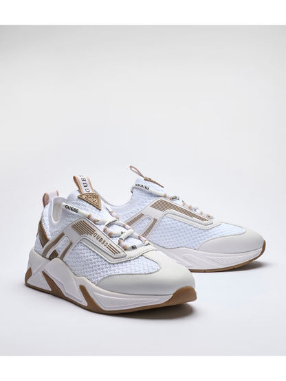 Sneakers bianche Guess Genga da donna in tessuto e sintetico