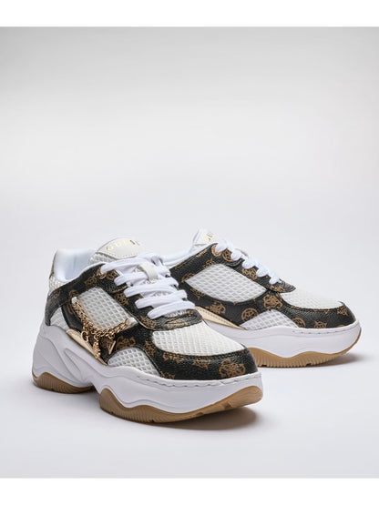 Sneakers Guess Harpaa bianche da donna con dettaglio catena