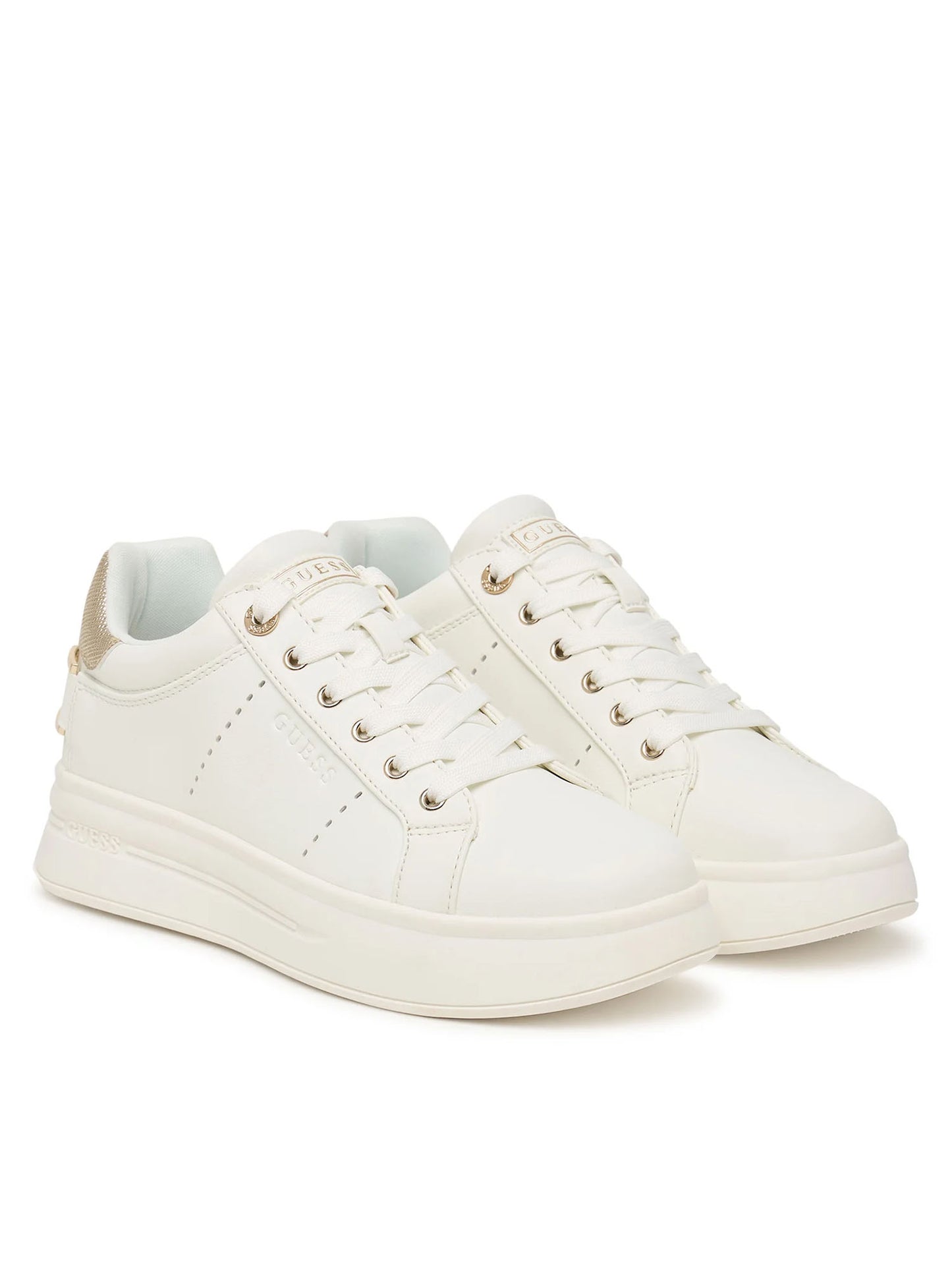 Sneakers Wesli bianche da donna di Guess dal design casual
