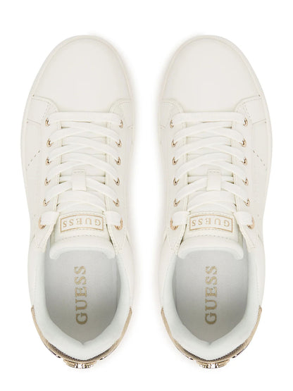 Sneakers Wesli bianche da donna di Guess dal design casual