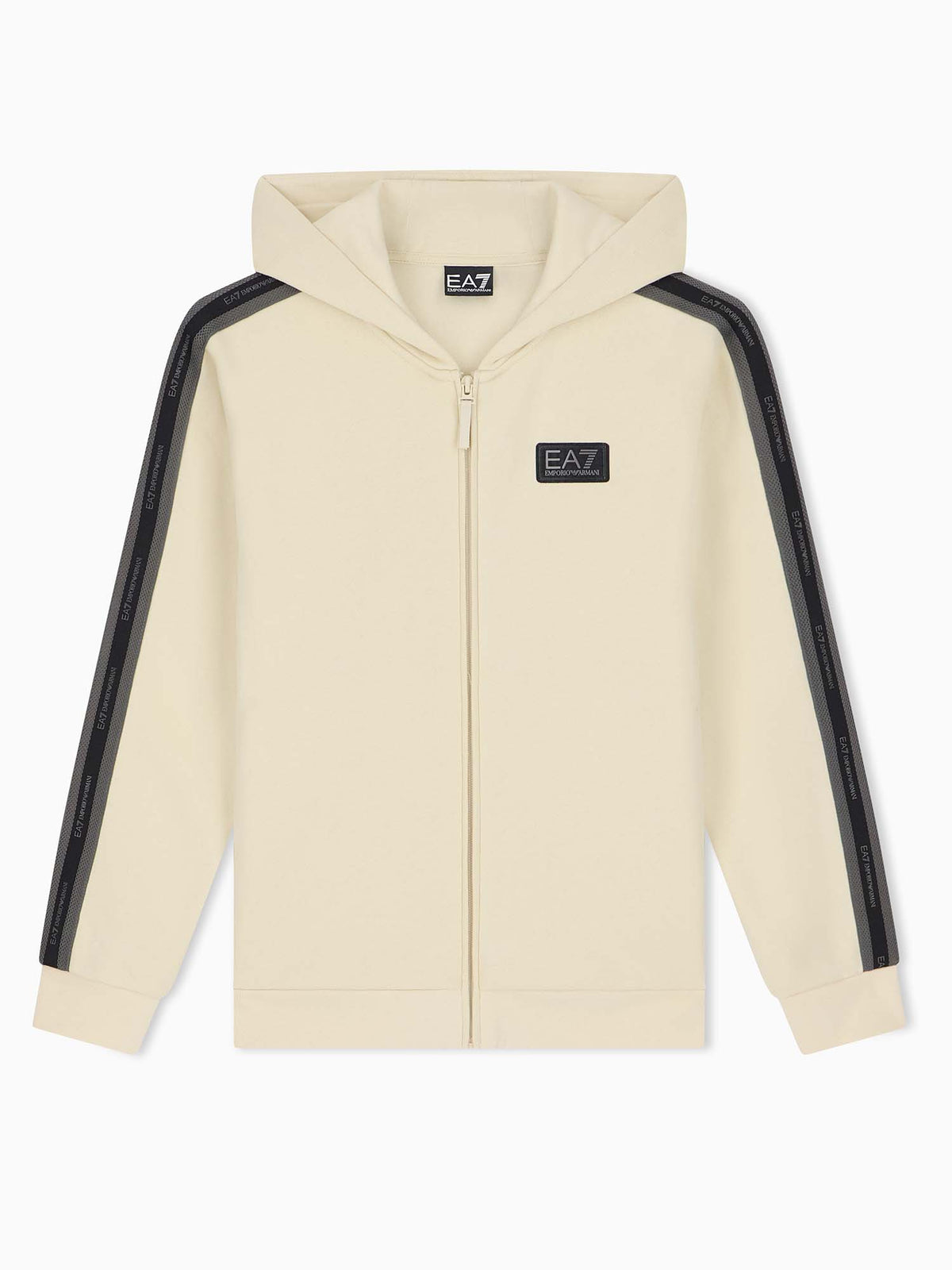 Ea7 Emporio Armani Train Logo Serie, felpa Unisex bambino bianca