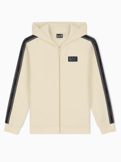 Ea7 Emporio Armani Train Logo Serie, felpa Unisex bambino bianca