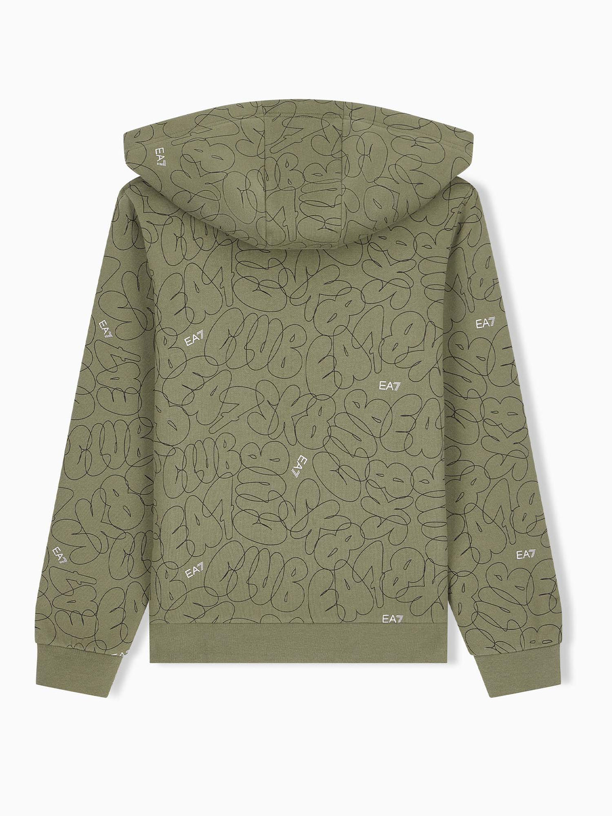 Ea7 Emporio Armani Train Logo Serie, felpa Unisex bambino verde