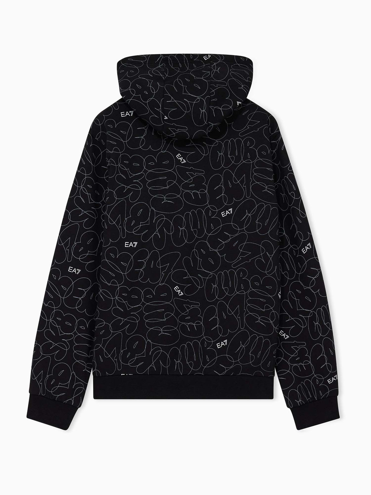 Ea7 Emporio Armani Train Logo Serie, felpa Unisex bambino nera