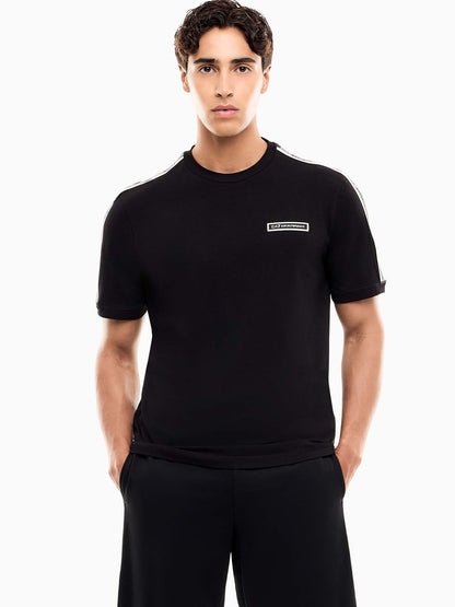 Ea7 Emporio Armani Train Logo Serie, t-shirt da uomo nera