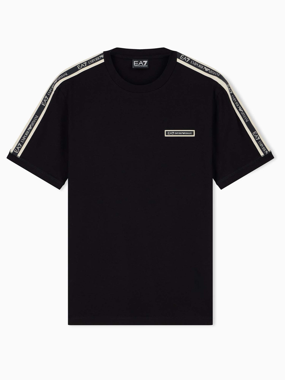 Ea7 Emporio Armani Train Logo Serie, t-shirt da uomo nera