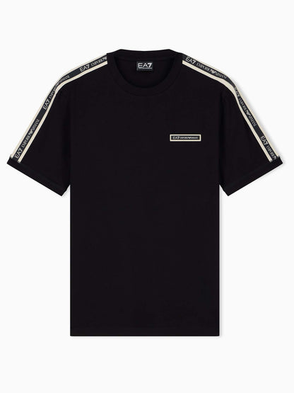 Ea7 Emporio Armani Train Logo Serie, t-shirt da uomo nera