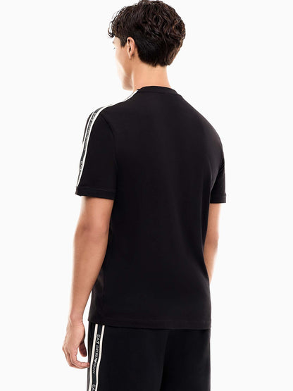 Ea7 Emporio Armani Train Logo Serie, t-shirt da uomo nera