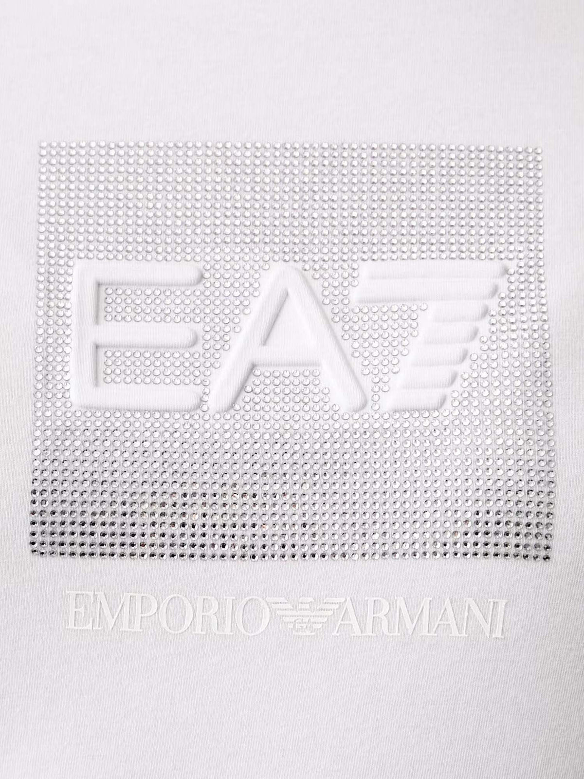 Ea7 Emporio Armani Train Logo Serie, t-shirt maniche corte da donna bianca