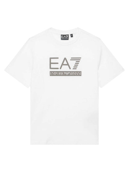 Ea7 Emporio Armani Train Visibility, t-shirt Unisex bambino bianca