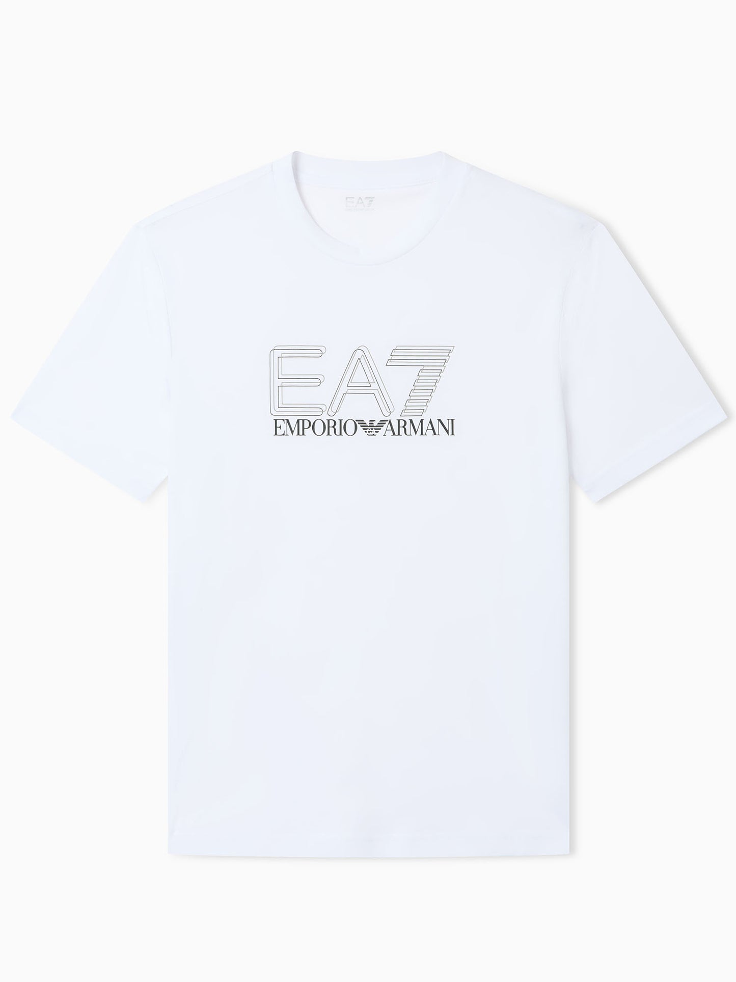 T-shirt bianca in cotone da uomo EA7 Emporio Armani