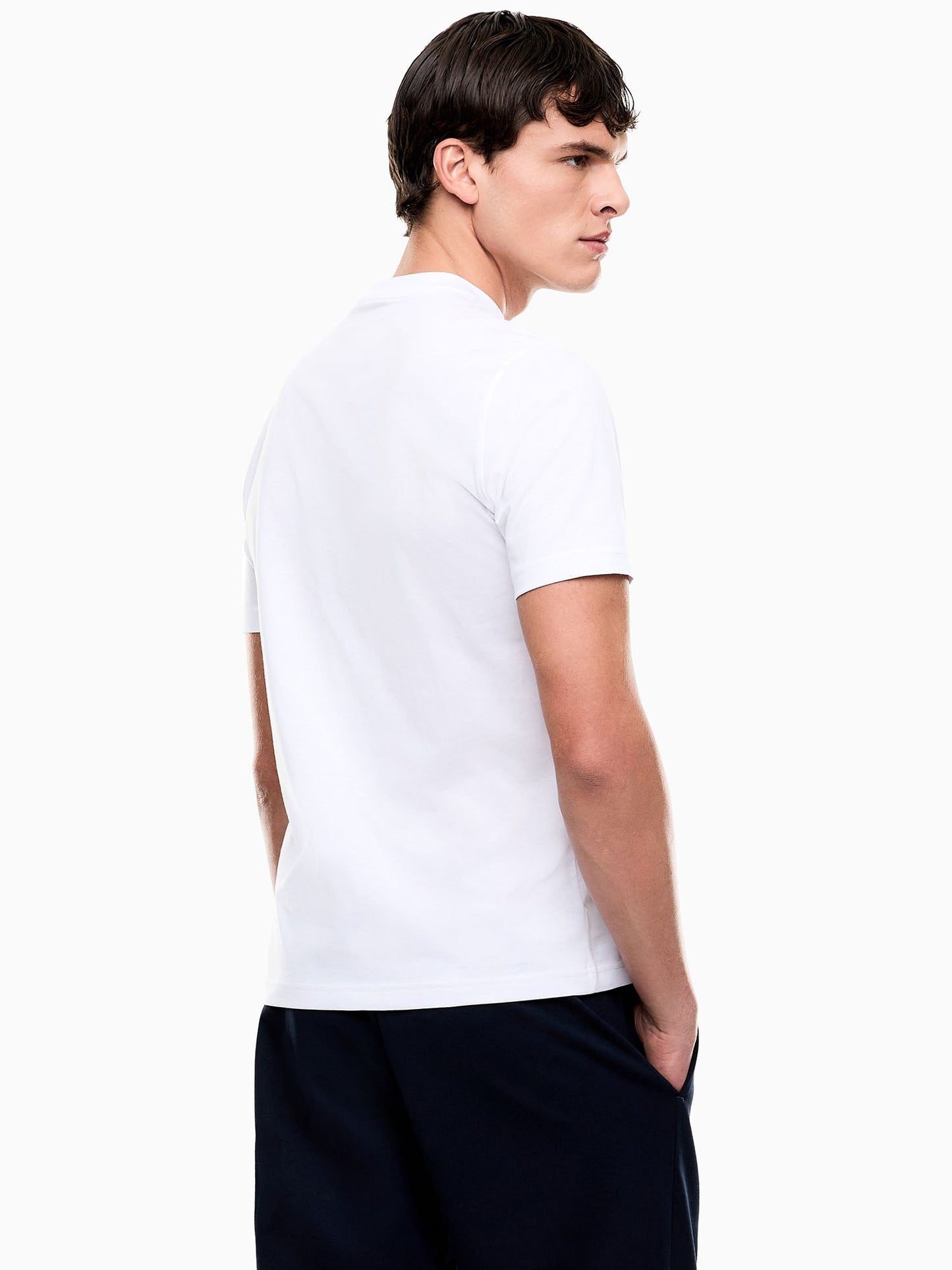 T-shirt bianca in cotone da uomo EA7 Emporio Armani