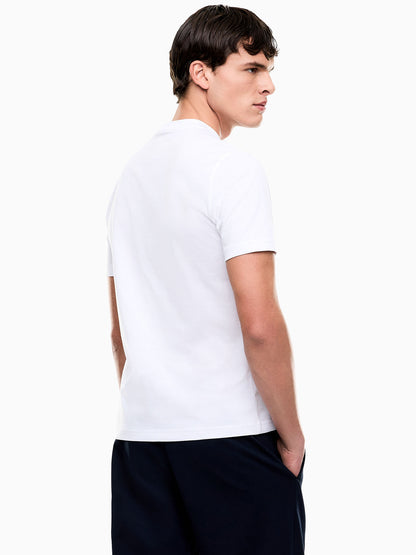 T-shirt bianca in cotone da uomo EA7 Emporio Armani