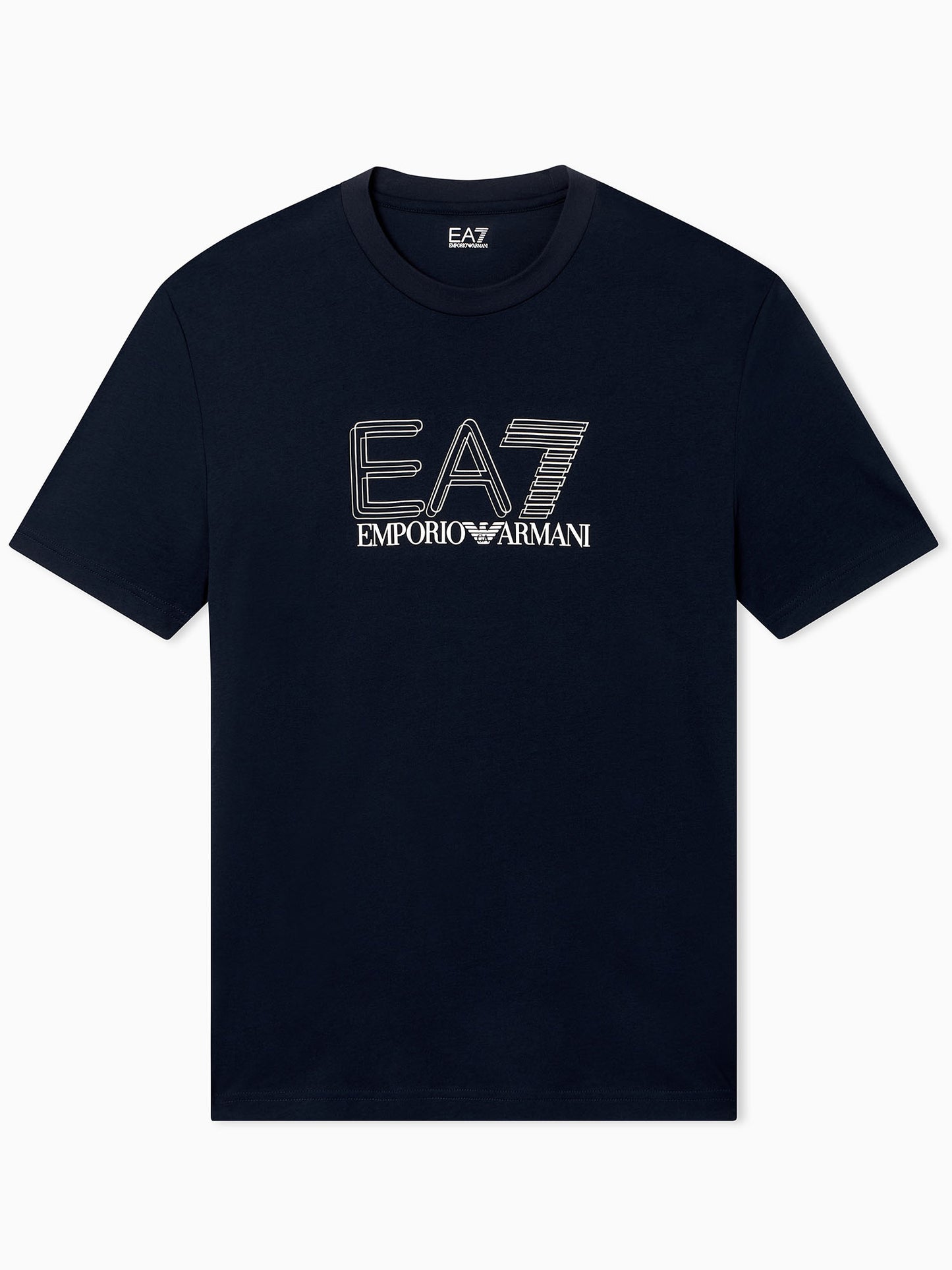 T-shirt uomo Ea7 Emporio Armani in jersey di cotone blu