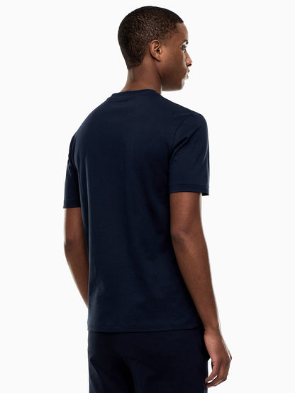 T-shirt uomo Ea7 Emporio Armani in jersey di cotone blu