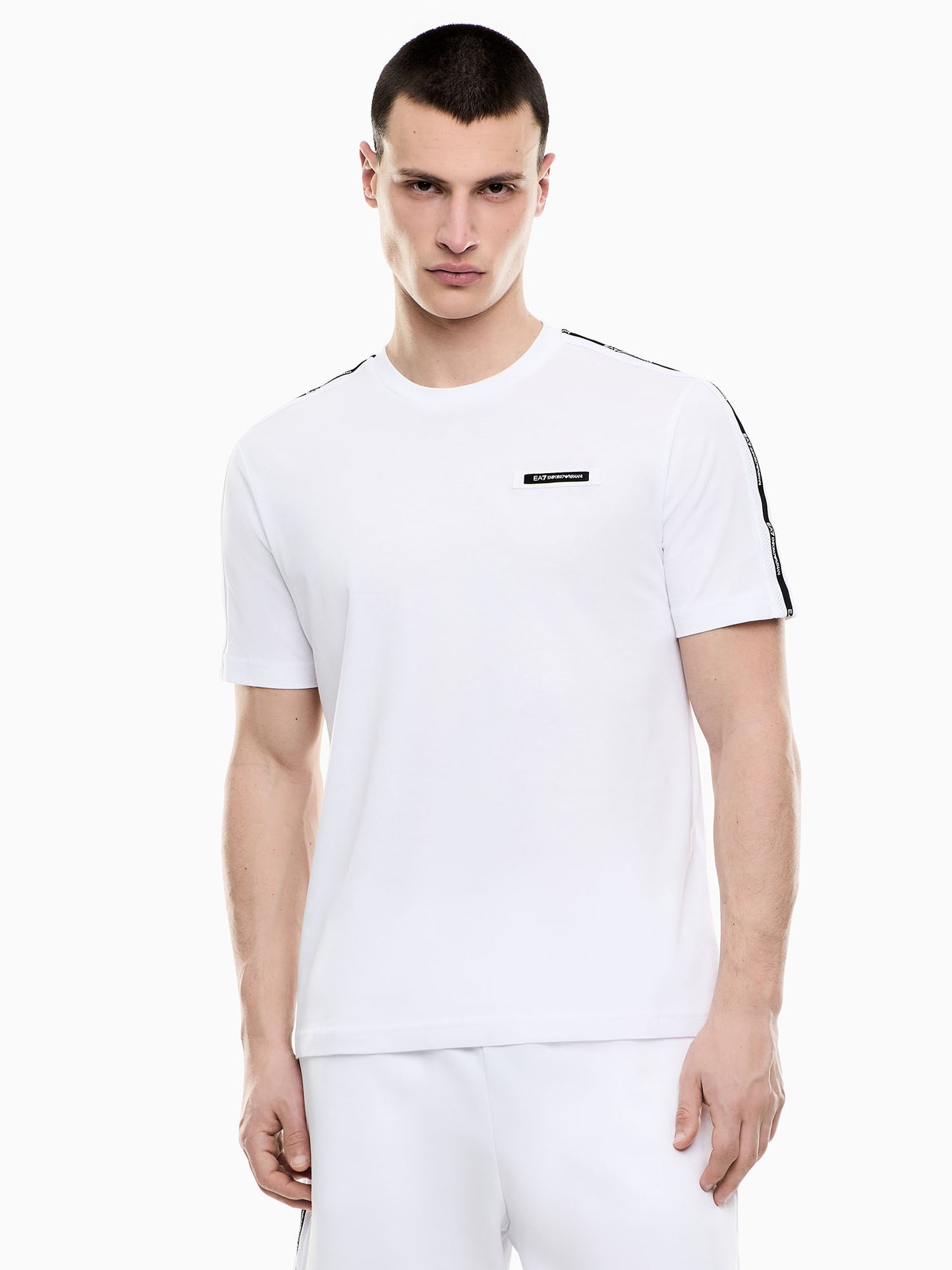 T-shirt maniche corte EA7 Emporio Armani in cotone bianca da uomo