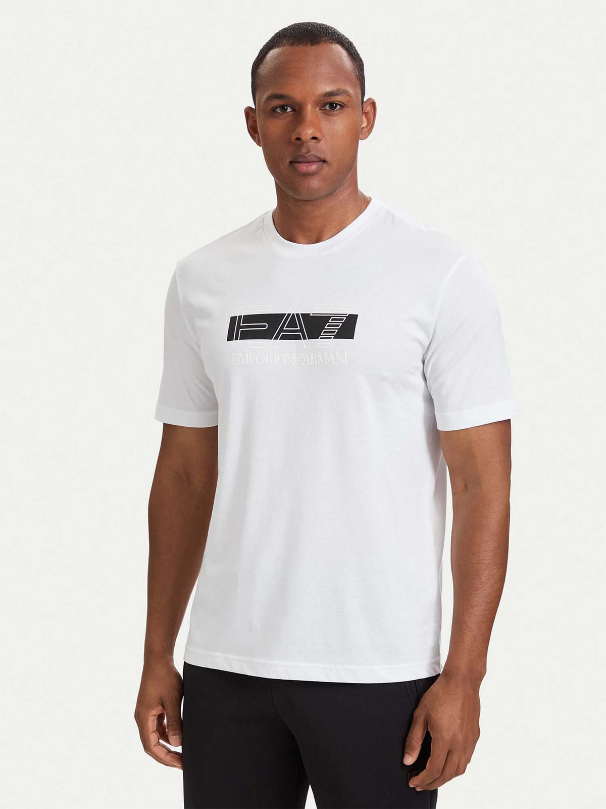 Ea7 Emporio Armani Train Visibility, t-shirt maniche corte da uomo bianca