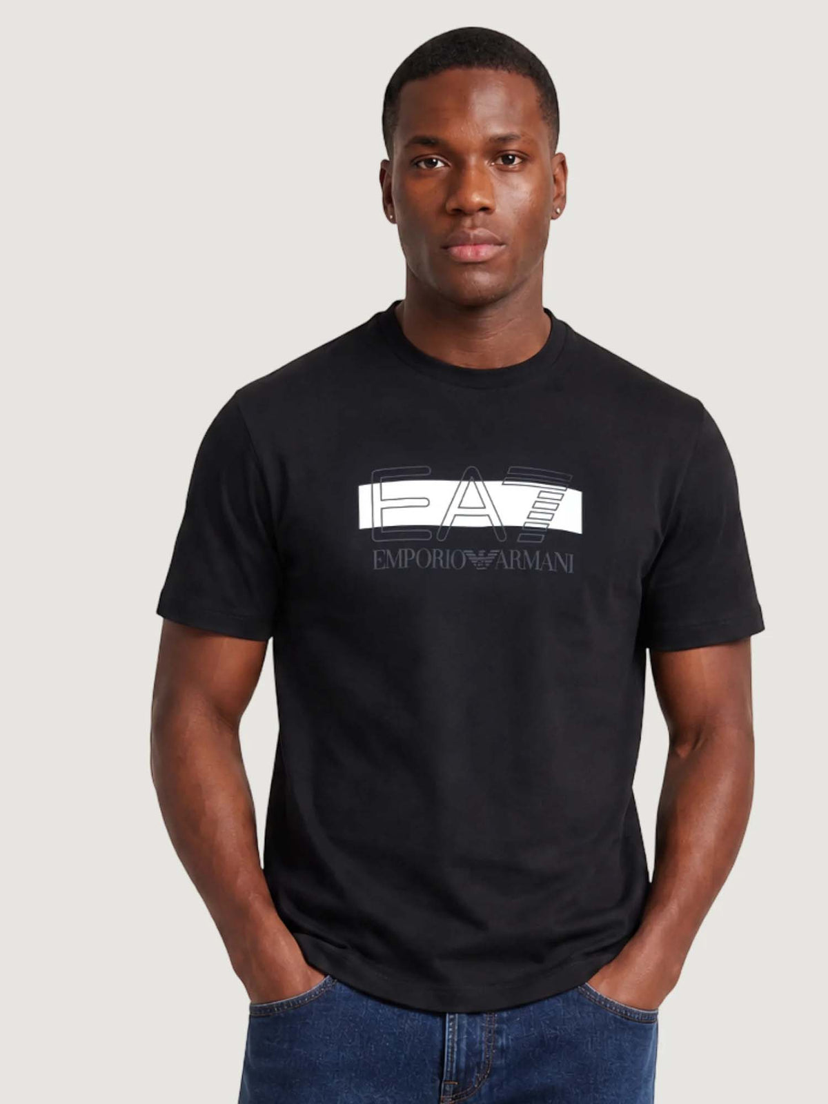 Ea7 Emporio Armani Train Visibility, t-shirt maniche corte da uomo nera